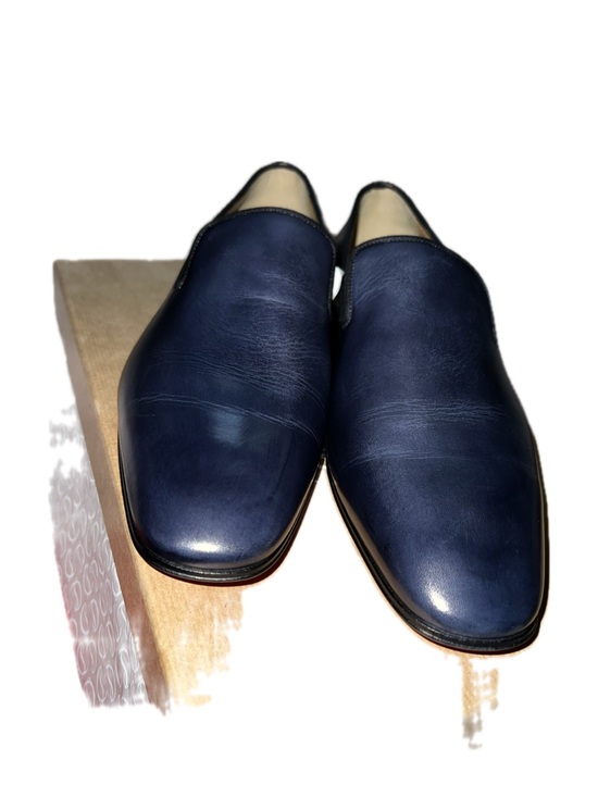 Christian Louboutin | BRAND NEW | 41.5 | Navy Leather Slip-On Loafers